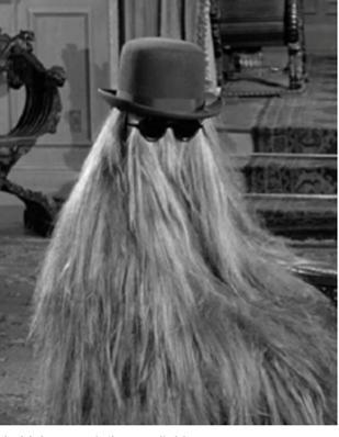 A still frame from the 1965 television show The Addams Family.