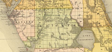 A map of De Soto County.